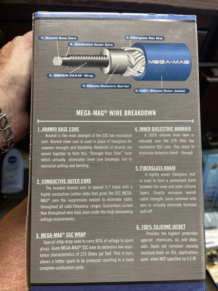 Magstar Marine 15-809 Spark Plug Wire Set Mairne Power Crusader Mercruiser - Image 1 of 1