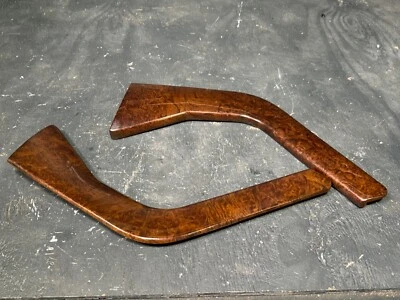 96-02 BMW E36/7 Z3 PAIR OF CONSOLE TRIM BEZEL COVER PANEL WOOD HOCKEY STICK OEM - Image 1 of 4
