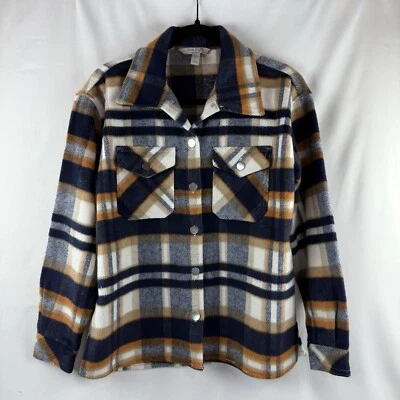 Camisa chaqueta a cuadros azul para mujer Nine.Eight talla pequeña Foto 1 de 4