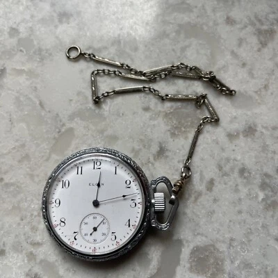 Antique 1910s Elgin Grade 293. 7 Jewels Case Pocket Watch For Parts Or Repair - Image 1 of 4