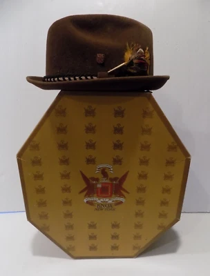 Sombrero Fedora Vintage Para Hombres KNOX NEW YORK Gibson's Byron Terciopelo Genuino con Caja 6-3/4 Foto 1 de 4