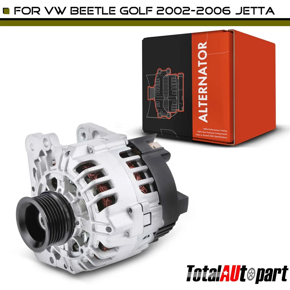 Alternador para Volkswagen Golf 2002-2006 Beetle 02-05 Jetta 90A 12V CW 6 ranuras Foto 1 de 4