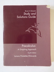 Study and Solutions Guide Precalculus A Graphing Approach 4th Ed Bruce Edwards - Picture 1 of 3
