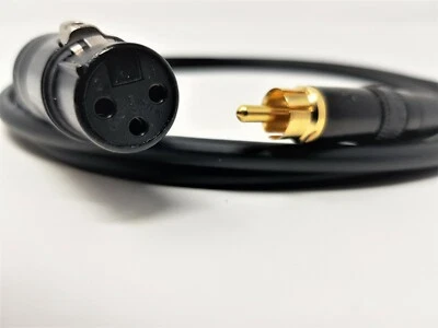 Phono RCA to Female 3 Pin XLR Van Damme Pure OFC Cable Subwoofer Lead 2m - Image 1 of 4
