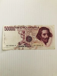 Italy 50000 Lire 1984 First Prefix AA - Picture 1 of 2