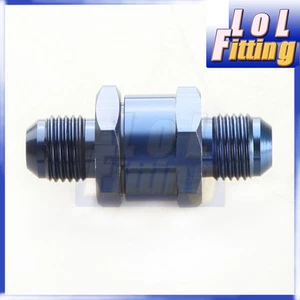 6AN AN6 AN-6 Fuel Non Return One Way Check Valve Petrol Diesel Aluminum Blue - Picture 1 of 4