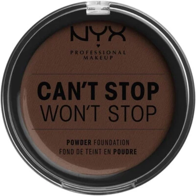 NYX Can't Stop Won't Stop Full Coverage Powder Foundation Deep Espresso 10.7g - Image 1 of 4