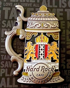 2017 HARD ROCK CAFE AMSTERDAM 3D STEMMA BIRRA PIETRA TAZZA SPILLA - Foto 1 di 3