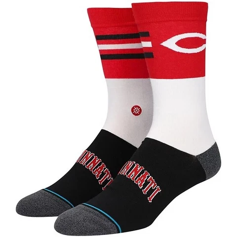 Stance MLB Cincinnati Reds CINCI Color Crew Height Socks M 6-8.5 W 8-10.5 Cover