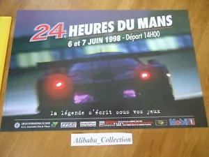 Poster Original 24 Heures of / The Mans 1998 Poster COA The 24H (B - Picture 1 of 3