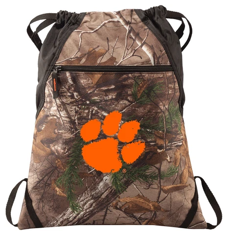 Clemson Tigers Camo Cinch Pack REALTREE Clemson University Drawstring Backpack Cover