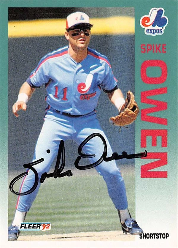 Spike Owen autographed Baseball Card (Montreal Expos, 67) 1992 Fleer #488 - Image 1 of 1
