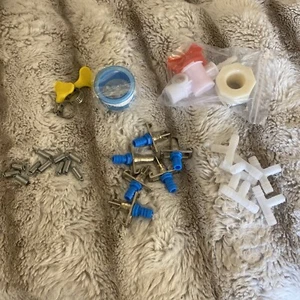 Rabbit Nipple Watering Start Kit Gravity Set Ups 6 Blue Barb Nipples w/o Tubing - Picture 1 of 8