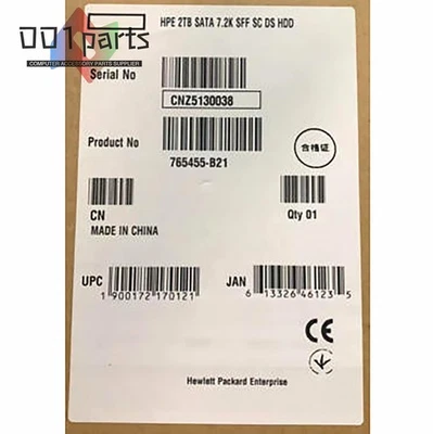 765869-001 765455-B21 NEW HPE 2TB 7.2K SATA 6G 2.5IN MIDLINE 512E HDD Hard Drive - Image 1 of 2