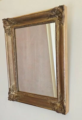 ANCIEN PETIT MIROIR CADRE DORE - Photo 1/4