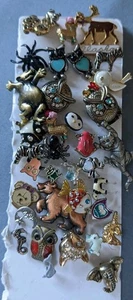~ Single/Pair Earrings Pin Art Craft Junk LOT**Animals Zoo* Owls, Bears, More~ - Picture 1 of 4