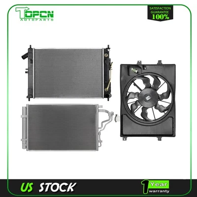 Radiator Condenser Cooling Fan For 2014-2016 Hyundai Elantra 15-18 Kia Forte5 Foto 1 de 4