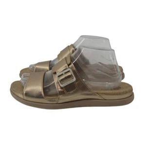Cloudsteppers Clarks Größe 9 June Tide Gold Metallic Pantoletten - Bild 1 von 14