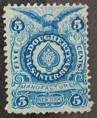 U.S.A MATCH AND MEDICINE STAMPS SCOTT RU4b ,sound Stamp. - Image 1 of 2
