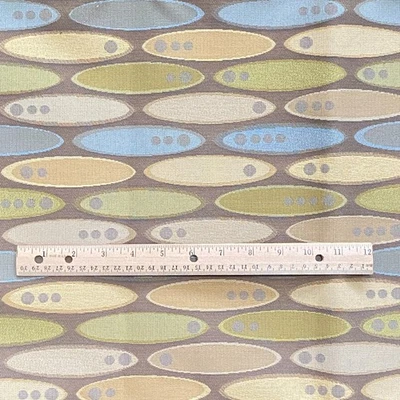 1.4 YD Mod Geometric Upholstery Fabric Taupe Pastel - Image 1 of 4