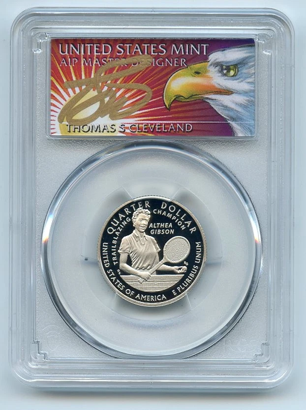 2025 S 25C Clad Althea Gibson Quarter PCGS PR70DCAM FS Cleveland Eagle - Image 1 of 1