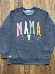 Simply Southern "MAMA" graues Sweatshirt mit Rundhalsausschnitt Space Größe Medium - Bild 1 von 3