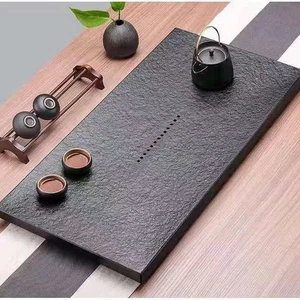 Chinesischer Stil Naturstein Teetablett Wasserablauf Tee Boot einfaches Muster - Bild 1 von 2