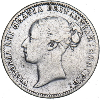 1878 Sixpence - Victoria British Silver Coin - Image 1 of 2