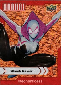2022-23 Cubierta Superior Marvel Anual Brillo Rojo Paralelo #34 Ghost-Spider 46/90 - Imagen 1 de 1
