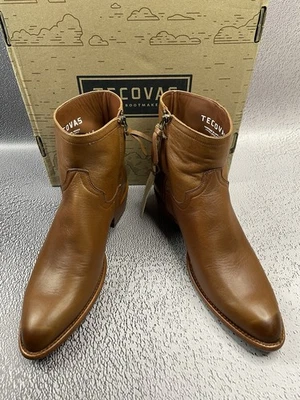 Tecovas Women The Lucy Jenny Brown Honey Calfskin Booties Size 12 B - Image 1 of 4
