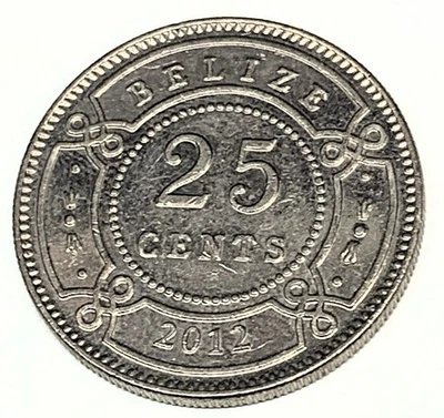 # C7184       British Honduras (Belize)  COIN,     25  CENTS    2012 - Image 1 of 2
