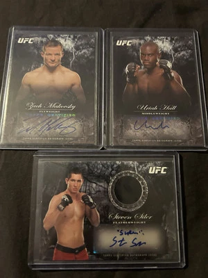 2014 Topps UFC Bloodlines Auto 3 Card Lot Hall Siler Makovsky  - Image 1 of 2