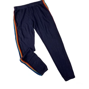 Pantalones deportivos Monrow Rainbow a rayas Neptuno para mujer pequeños HB0128-27 - Imagen 1 de 8