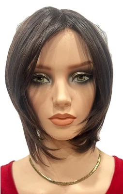 VF Vivica A  Fox Highlighted Medium Brown Short Butterfly Cut Bob Lace Wig - Image 1 of 4