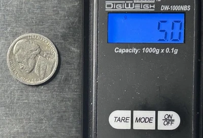 1990-P Jefferson Nickel ~ Major Mint Error Struck On Thick Planchet  - Image 1 of 4