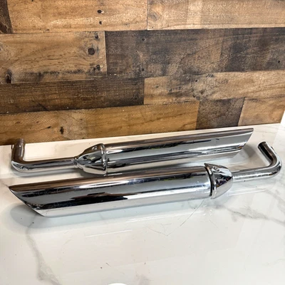 🔥18-22 Triumph Bonneville Speedster Left Right Exhaust Cans Mufflers Pipes - Image 1 of 4