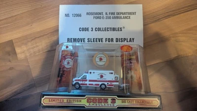 Code 3 Collectible Rosemont Illinois Fire Department Ford E-350 Ambulance #12066 - Image 1 of 3