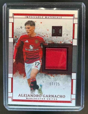 2024-25 Impeccable Premier League Alejandro Garnacho Jersey Ruby #/25 Man U - Image 1 of 2