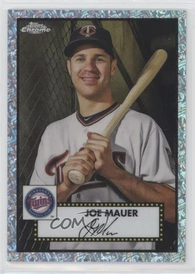 2021 Chrome Platinum Anniversary 70th Mini-Diamond Refractor /70 Joe Mauer HOF - Image 1 of 2