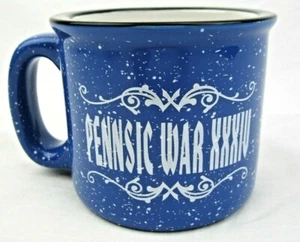 Taza de té de café de cerámica moteada azul Pennsic War XXXIV 2006 NUEVA DE STOCK - Imagen 1 de 6