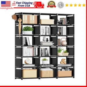 Cube Bookshelf Storage Organizer Book Shelf Bookcase Open Unit Shelves Office US - Picture 1 of 8
