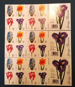 37¢ US Briefmarken Frühlingsblumen drei Bücher x 20 = insgesamt 60 - Bild 1 von 2