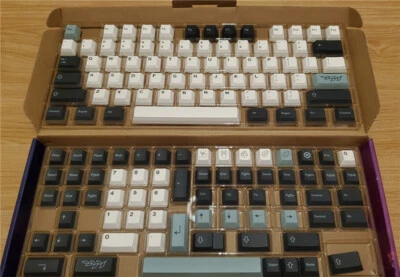 Botanical Green White Keycaps Cherry PBT 142 KeyCaps New for Cherry MX Keyboard - Image 1 of 4