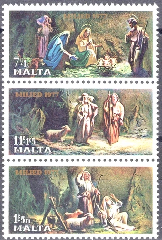 ZAYIX Malta B29a MNH Christmas Nativity Religious Art Triptych strip 051222S02M Cover