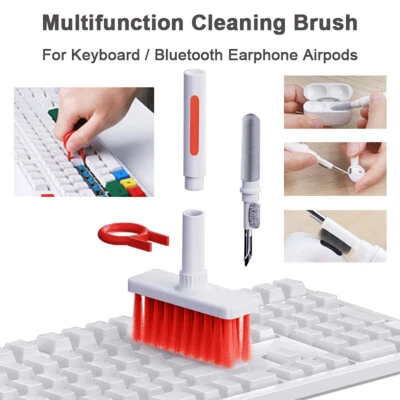 5in1 Keyboard Cleaning Kit PC Earphone Cleaner Brush Remover keycap Puller Tool↔ - Image 1 of 4