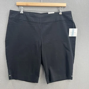 Pantalones Cortos Croft & Barrow Pull On Bermudas Negros Talla XL Cintura Elástica Elastizada - Imagen 1 de 7
