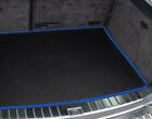 Boot Mat for VW Golf Mk5 2004 to 2008 Tailored Black Carpet Blue Trim