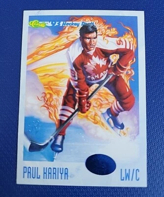 1993 Classic Hockey Draft Paul Kariya Hockey Art Anaheim Mighty Ducks RC #113 - Image 1 of 2