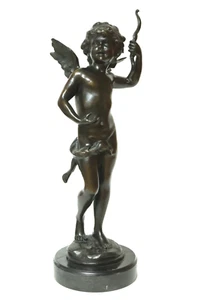 40cm Bronzefigur Amor Engel Moreau / Mozeau ? Figur Bronze bronce Putto Skulptur - Picture 1 of 20