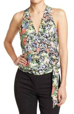 Parker Kenna Top (Cannes Floral) in Cobalt - Medium NWT $238 - Image 1 of 4